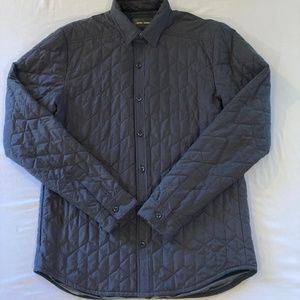 Isaora + Ghostly International Quilted Shirt Jacket Button Up Men's Size S Black